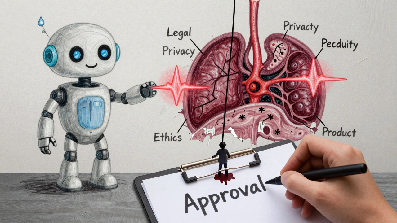 A child's drawing peeling away to reveal a pulsating mass of corporate departments as a noose forms.