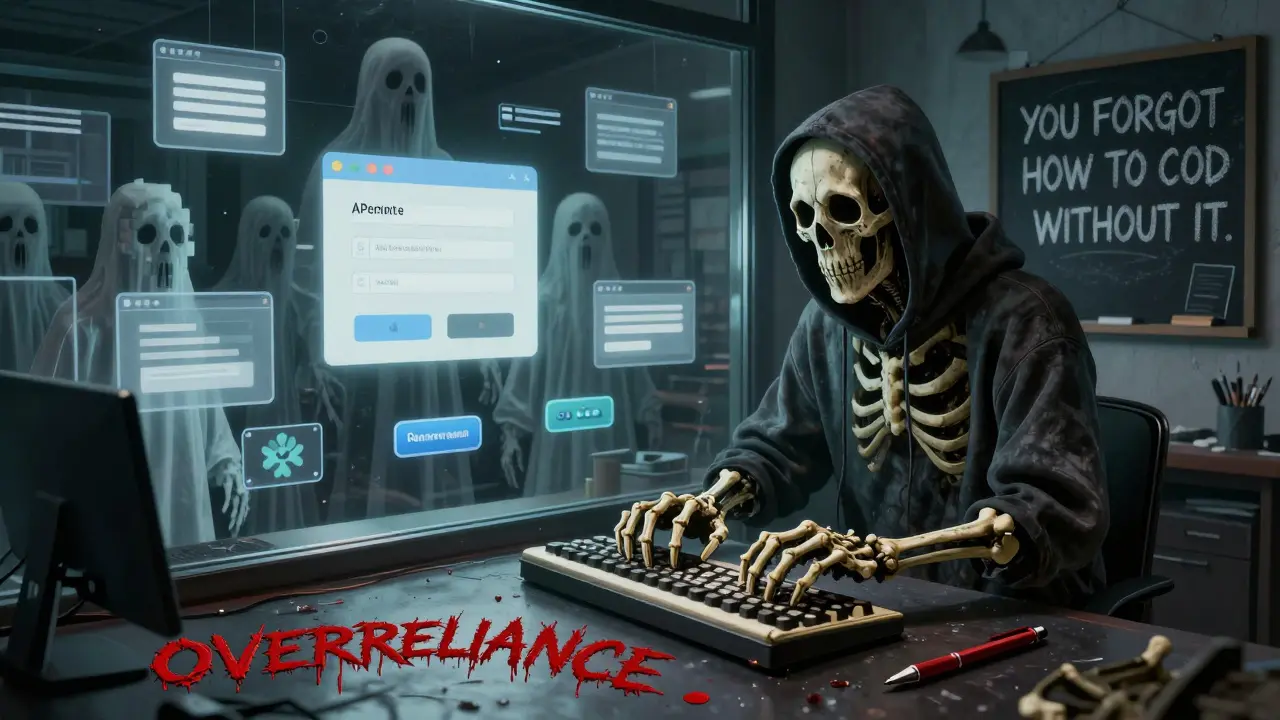 An engineer faces a mirror showing an AI doppelgänger, while their team is trapped as pixelated ghosts.