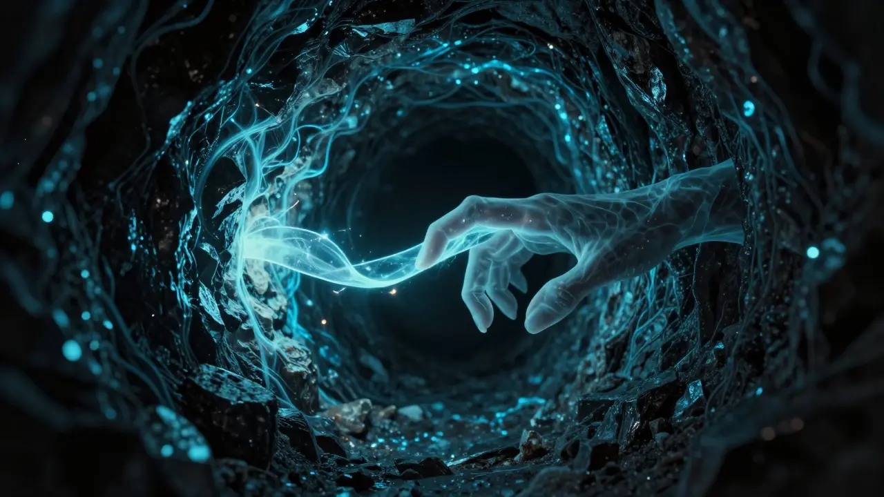 Spectral energy ribbons weaving into a dark crystalline tunnel wall